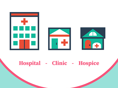 Hospital Clinic Hospice Vector Icons