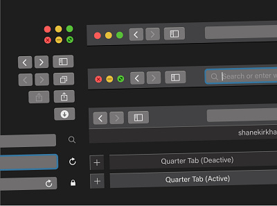 Apple Safari Mojave Toolbar Night Mode UI adobe illustrator app branding design flat illustration illustrator ui ux vector