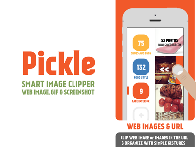 Pickle - Smart Clipper (WEB IMAGE, GIF & SCREENSHOT) app clip iphone ui ux