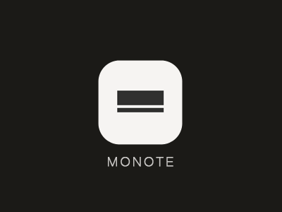 Monote app flat icon iphone memo note simple