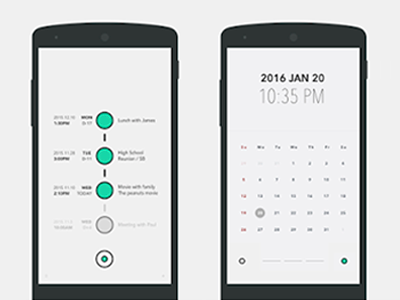 YAKSOK android app app calendar interface mobile mobile app ui ux