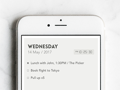 Flink: Calendar & Todos app appdesign calendar ink iphone minimal note simple ui ux