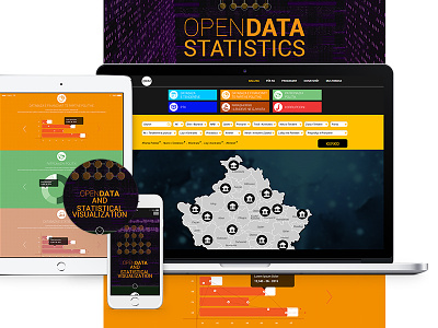 Open Data & Statisical Visualization Landing Page graphs landing mobile open data statistics ui ux vizualization website
