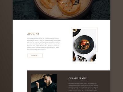 Classy Design for Restaurant adobexd chef design food landing page luxury minimal restaurant typography ui ux web website xd