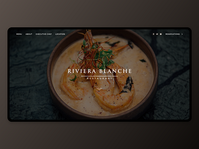 Classy Design for Restaurant adobexd branding chef design food landing page luxury restaurant typography ui ux web webdesign website