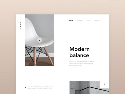 Furniture store web design adobexd design furniture landing page minimal scandinavian design typography ui ux web webdesign website