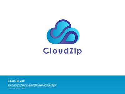 Colud ZIp logo abstract art brand brand identity branding branding project cloud logo cloud storage cloud zip creative design indentity logo logo logo design logo design concept logodesign logotype modern logo ui ux