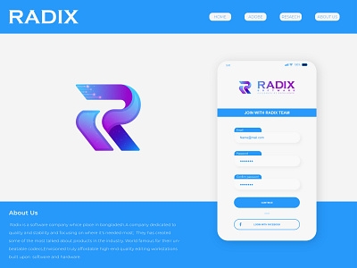 Radix Software Company Logo brand identity branding creative design designer graphic design graphicdesign icon icons logo logo color logo designer logo ideas logo mark logodesign logos software company software company logo ui vector