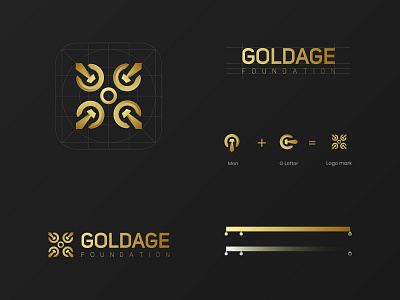 GOLDAGE : A Foundation Identity association brand identity branding branding and identity branding concept branding design creative design designer gradiant graphic design icon design illustration logo color logo mark logodesign logos men logo