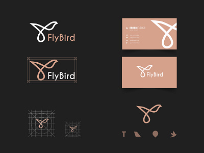 Fly Bird Branding Design brand identity branding branding and identity business card creative designer gradiant graphic design logo color logo designer logo icon logodesign minimal minimalist logo travel logo vector