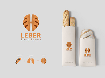 Bakery Logo : Leber Bread Bekery Branding