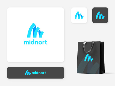 Midnort Branding : M Letter Logo bag design branding branding concept creative design gradiant graphic design illustration logo color logo designer logodesign logos m letter m letter logo real estate realestate realestatelogo typography