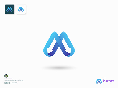 Maxport : Ma Letter Logo branding corporate logo creative gradiant gradient logo graphic design illustration logo logo color logodesign logos m letter logo m logo m logo design minimalist logo modern logo symbol trademark