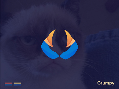 Grumpy : A Modern Logo 2021 branding cat logo creative creative logo designer gradiant gradient color gradient logo graphic design icon logo logo designer logodesign logos meaningful logo minimal modern logo trending trending logo