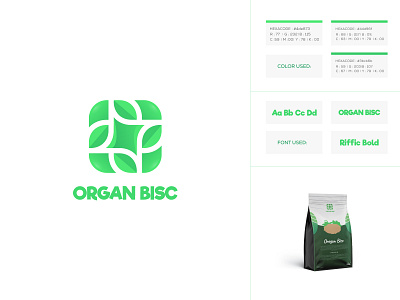 Organ Bisc branding coffee creative design gradiant graphic design green icon icons logo logo color logo designer logodesign nature organic logo packaging typography