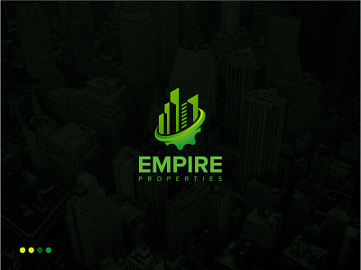 EMPIRE PROPERTIES : Real Estate Brand Mark branding building icon building logo construction logo creative design empire gradiant graphic design green logo logo logo color logo designer logodesign logos real estate logo realestate logo trending