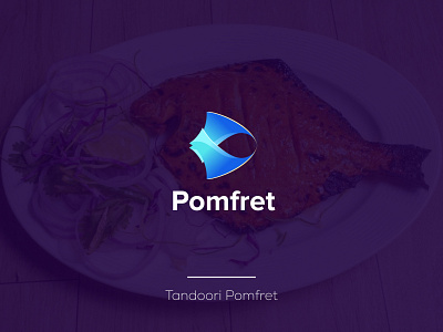 Pomfret : Pomfret Fish Restaurant Logo branding design fish logo gradiant graphic design illustration logo logo color logo designer logodesign modern logo pomfret pomfret food pomfret logo populer restaurant restaurant logo trendy logo ui