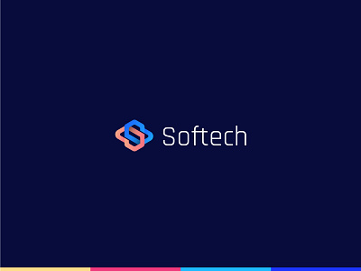 Softech : Tech Brand Mark brand brand mark branding design gradiant graphic design logo logo artist logo color logo designer logodesign logos modern logo softech tech tech logo