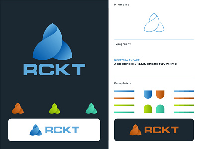 Modern Rocket Logo branding collection creative design gradiant graphic design honey icon icons illustration logo logo a day logo color logo designer logo mark logodesign logos rocket vector