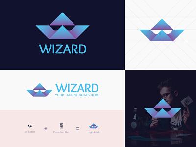 Wizard Logo design branding color creative design gradiant gradient graphic design icons illustration logo logo color logo design logo designer logodesign logos mobile simple symbol vector