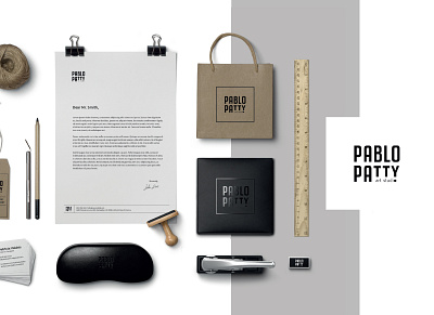Brand Stationery. Pablo Patty art studio. artstudio branding design designer guidelines identitydesign logo stationery