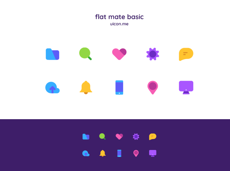 Flat Mate Basic icon set by Andrew Dynamite on Dribbble