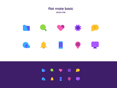 Flat Mate Basic - icon set