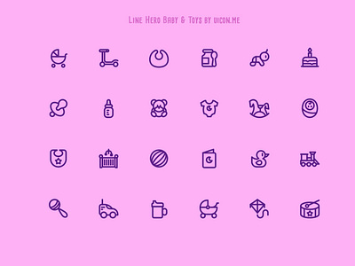 Baby and Toys Icon Set