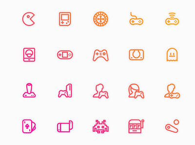 Videogames Icon Set game game design games gaming icon icon design icon designs icon set iconography icons icons set illustration ui vector video video game videogame videogames