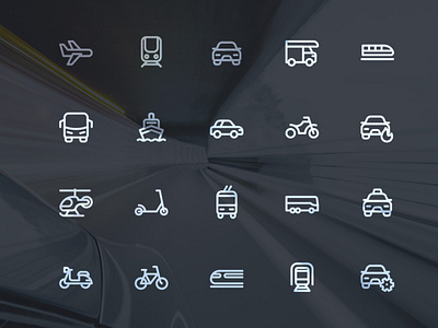 Vehicles and Transport Icons