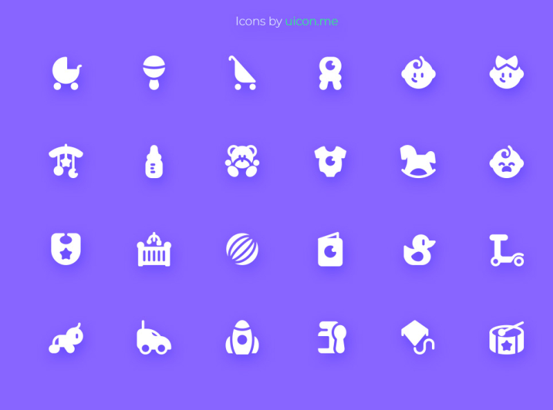 Baby and Toys Icons by Andrew Dynamite on Dribbble