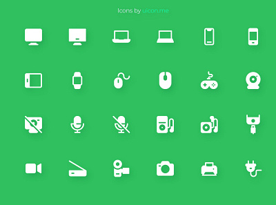 Computers & Hardware Icon Set computer design hardware icon icon design icon designs icon set iconography icons icons set illustration mobile ui vector