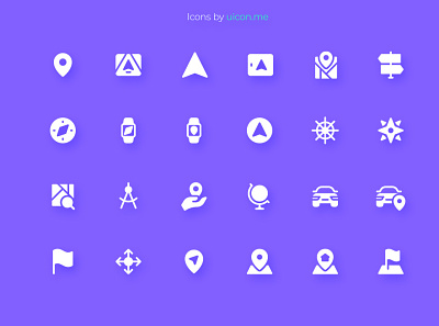 Maps & Navigation Icon Set app design icon icon design icon designs icon set iconography icons icons set illustration maps navigation ui vector