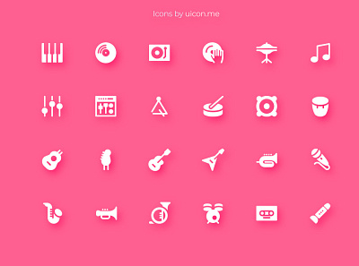 Music Icon Set design icon icon design icon designs icon set iconography icons icons set illustration instruments music music app ui vector