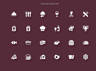 Restaurant Icon Set design flat food icon icon design icon designs icon set iconography icons icons set illustration restaurant ui vector
