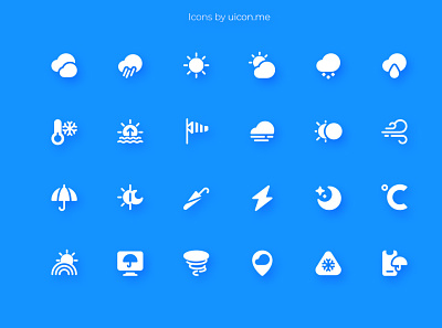 Weather Icons app flat forecast icon icon design icon designs icon set iconography icons icons set ui vector weather weather app weather forecast