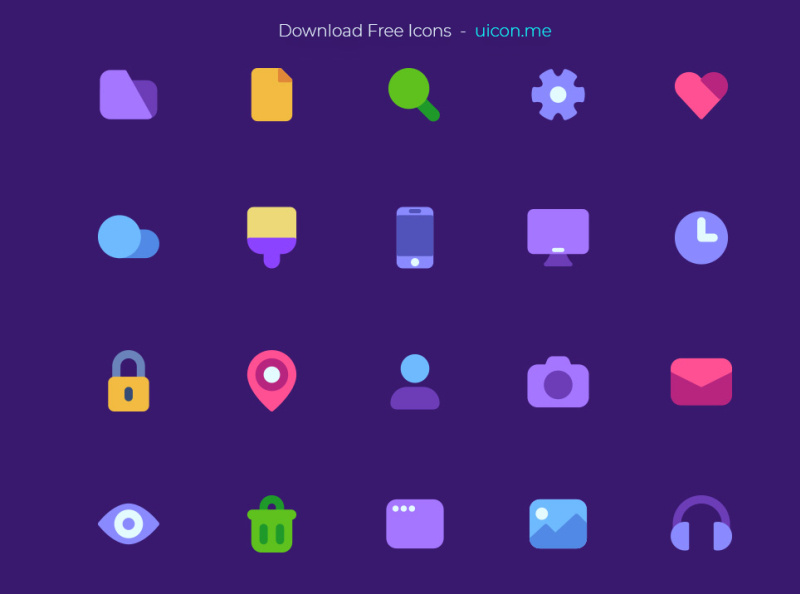 Freebie Flat Mate Basic Free icon Set by Andrew Dynamite on Dribbble