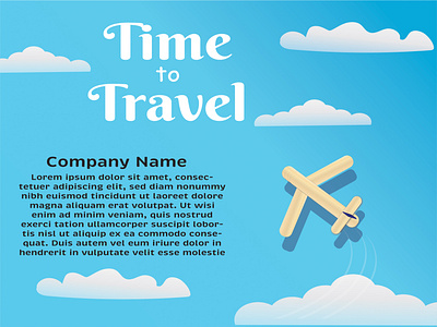 Travel Social Media Banner airplane banner brand design branding branding design poster