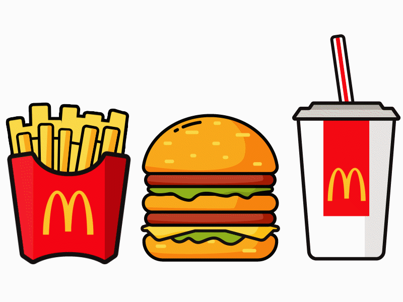 McDonald's case animation animation after effects branding motion design motiongraphics vector