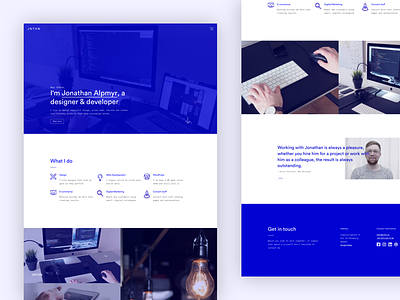Portfolio — launch time! blue design launch minimal monochrome portfolio responsive ui
