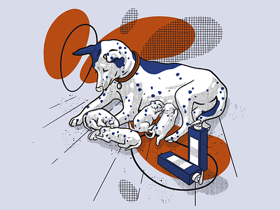 Mother's day illustration for La Mafiq brand branding dog dogs graphic design illustration mothersday procreate puppies