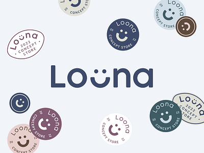 Loona Logo Design badges brand branding children graphic design illustration illustrator logo vector