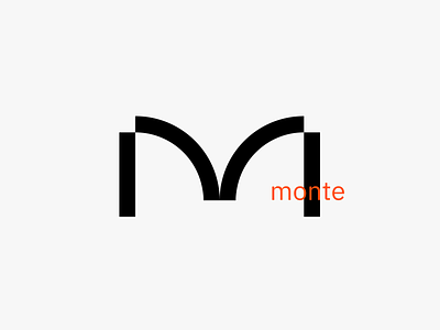 Monte logo abstract brandmark cafe hotel letter m logo logo design mark minimalistic shapes visual identity