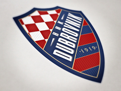 Hnk Dubrovnik 1919 Crest Concept crest emblem football logo logotype soccer sport team word mark