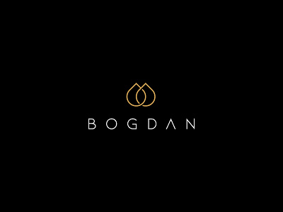 Bogdan branding clean cosmetic essential oil gold logo logo design logotype luxury luxury logo minimal perfume sleek waterdrop