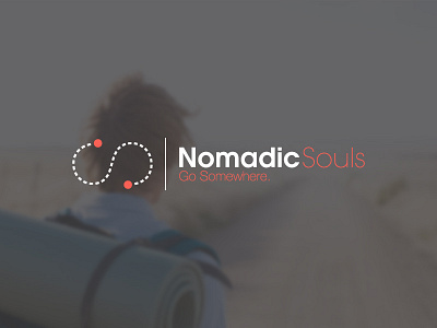 Nomadic Souls Brand branding design logo pink tourist travel