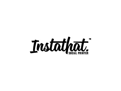 Instathat branding custom instagram lettering logo social typography