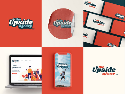 The Upside Proposal agency bold branding bright design icon logo logo design logotype mark mockup orange vector
