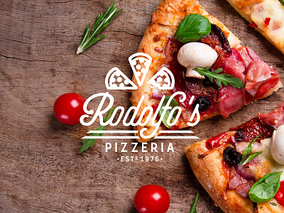 Rodolfo's Pizzeria Branding brand branding food logo pizza pizzeria restaurant slice