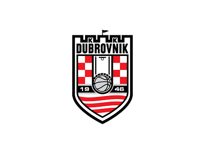 KK Dubrovnik concept basketball court crest croatia dubrovnik emblem logo